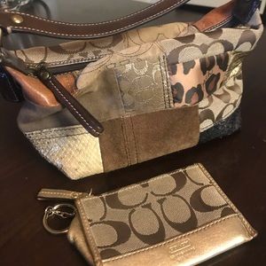 COACH Mini Patchwork Handbag & Matching Wallet!